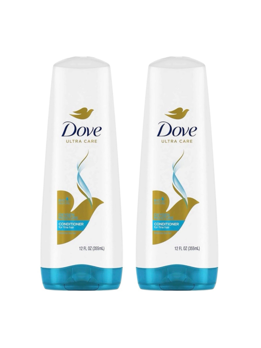 (2) Dove Ultra Care Oxygen Moisture Fine Hair Conditioner 12oz DISCONTINUED HTF